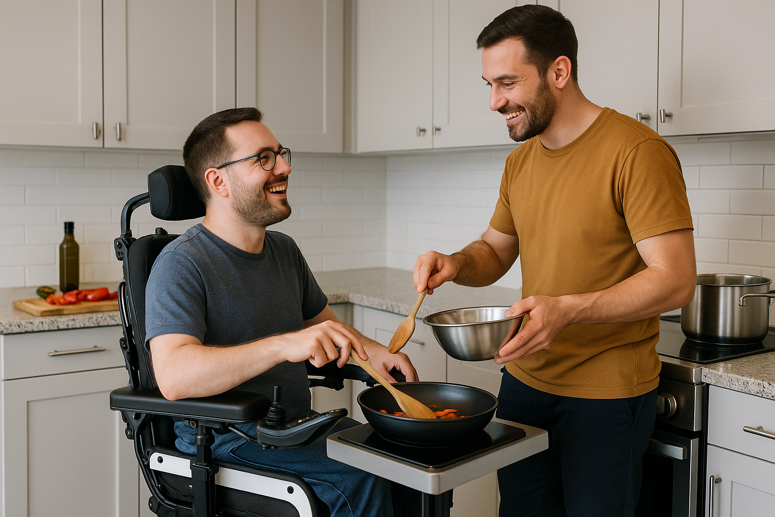 NDIS support worker assisting participant